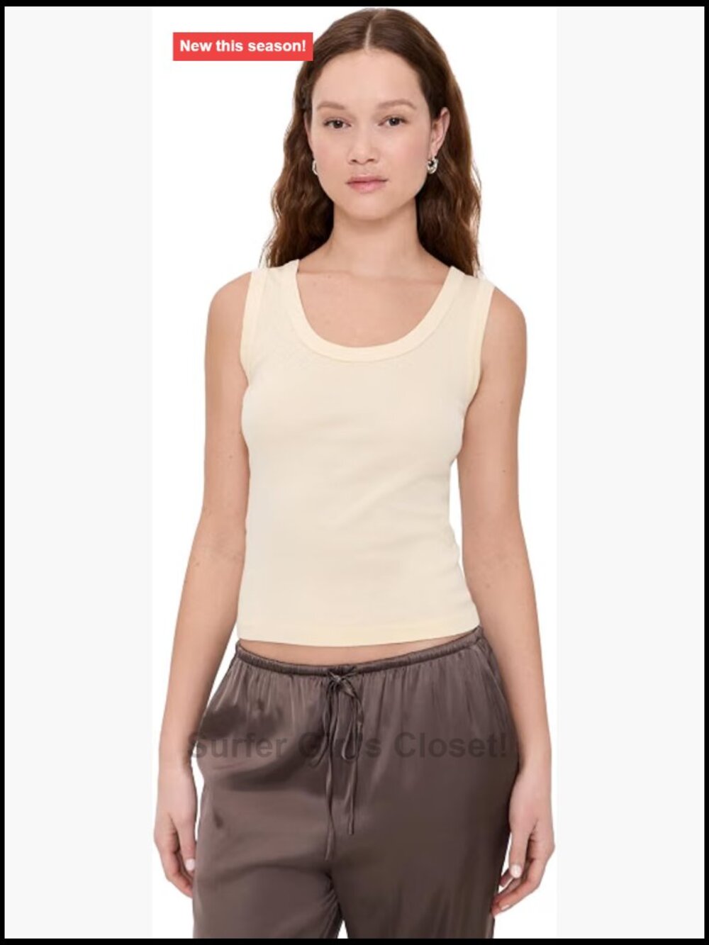 Supima Cotton Sleeveless Tank Top Scoop Neck